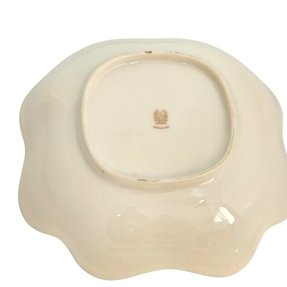 Lenox Saybrooke Gold Serving Bowl 8" scalloped ruffled luxury tableware - Picture 7 of 11